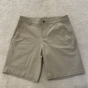 Vuori Meta 8" Shorts Mens 32 Khaki Performance Chino Golf V379
